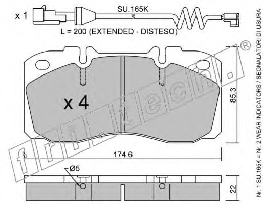 fri.tech. 277.3W Тормозные колодки для IVECO EUROFIRE (Ивеко Эурофирэ) fri.tech. 277.3W Тормозные колодки для IVECO EUROFIRE (Ивеко Эурофирэ)