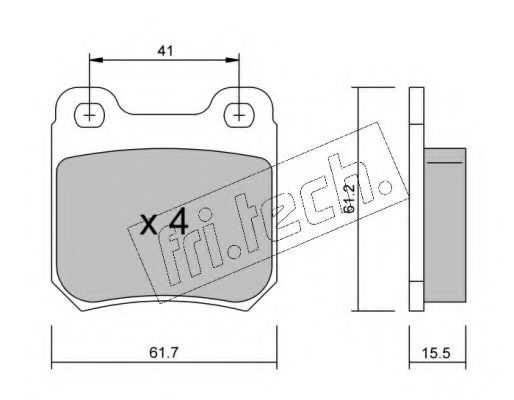 fri.tech. 285.0 Тормозные колодки для OPEL OMEGA A (Опель Омэга а) fri.tech. 285.0 Тормозные колодки для OPEL OMEGA A (Опель Омэга а)