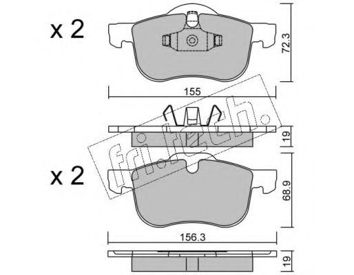 fri.tech. 318.0 Тормозные колодки для VOLVO V70 XC (Вольво V70 хс) fri.tech. 318.0 Тормозные колодки для VOLVO V70 XC (Вольво V70 хс)