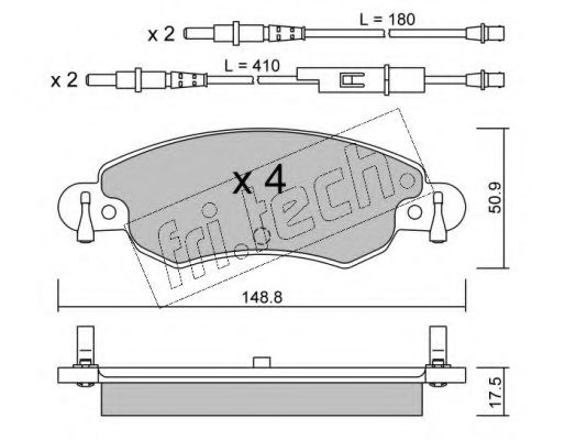 fri.tech. 339.0 Тормозные колодки для CITROËN C5 II (CитроËн С5 2) fri.tech. 339.0 Тормозные колодки для CITROËN C5 II (CитроËн С5 2)
