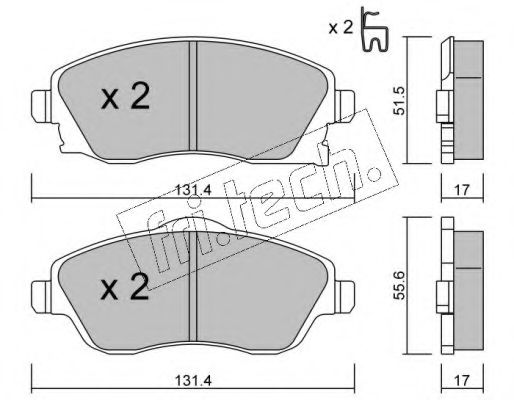 fri.tech. 349.0 Тормозные колодки для OPEL VITA C (Опель Vита c) fri.tech. 349.0 Тормозные колодки для OPEL VITA C (Опель Vита c)