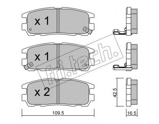 fri.tech. 367.0 Тормозные колодки для GREAT WALL HAVAL 5 (Грейтвол Хаvал 5) fri.tech. 367.0 Тормозные колодки для GREAT WALL HAVAL 5 (Грейтвол Хаvал 5)