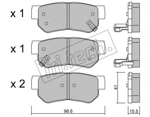 fri.tech. 374.0 Тормозные колодки для HYUNDAI GRANDEUR (Хендай Грандэур) fri.tech. 374.0 Тормозные колодки для HYUNDAI GRANDEUR (Хендай Грандэур)