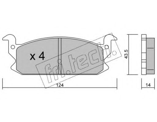 fri.tech. 389.0 Тормозные колодки для DAIHATSU CHARADE II (Дайхатсу Чарадэ 2) fri.tech. 389.0 Тормозные колодки для DAIHATSU CHARADE II (Дайхатсу Чарадэ 2)