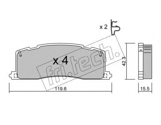 fri.tech. 441.0 Тормозные колодки для TOYOTA ESTIMA (Тойота/тоета Эстима) fri.tech. 441.0 Тормозные колодки для TOYOTA ESTIMA (Тойота/тоета Эстима)