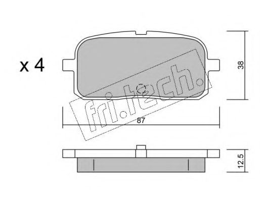 fri.tech. 461.0 Тормозные колодки для TOYOTA PASEO (Тойота/тоета Пасэо) fri.tech. 461.0 Тормозные колодки для TOYOTA PASEO (Тойота/тоета Пасэо)