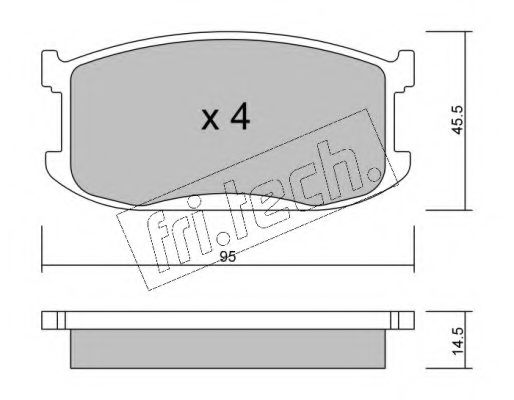 fri.tech. 483.0 Тормозные колодки для MAZDA GLC II (Мазда Глc 2) fri.tech. 483.0 Тормозные колодки для MAZDA GLC II (Мазда Глc 2)