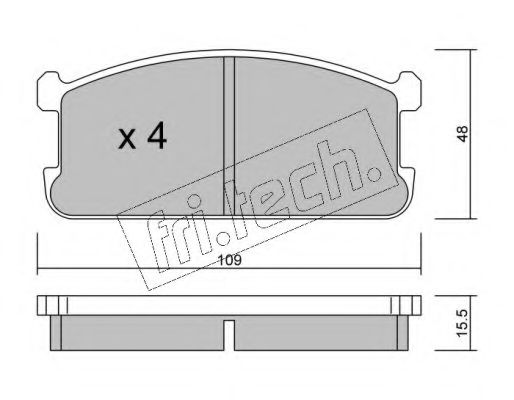 fri.tech. 496.0 Тормозные колодки для MITSUBISHI GALANT II (Митсубиши/митсубиси Галант 2) fri.tech. 496.0 Тормозные колодки для MITSUBISHI GALANT II (Митсубиши/митсубиси Галант 2)