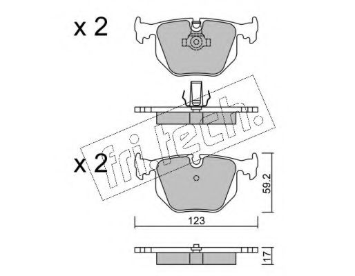 fri.tech. 576.0 Тормозные колодки для BMW (Бмв) fri.tech. 576.0 Тормозные колодки для BMW (Бмв)