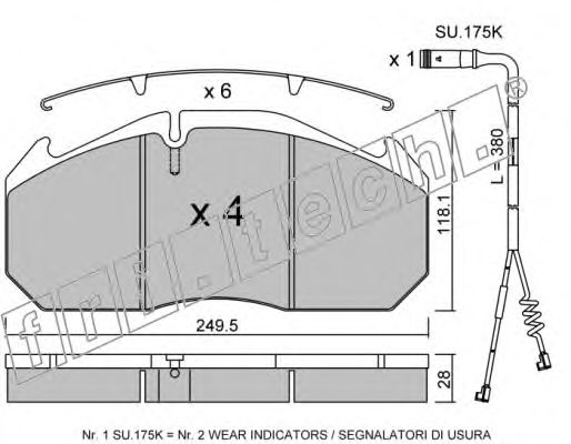 fri.tech. 602.2W Тормозные колодки для MAN LION S COMFORT (Ман Лион с cомфорт) fri.tech. 602.2W Тормозные колодки для MAN LION S COMFORT (Ман Лион с cомфорт)