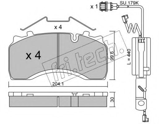 fri.tech. 606.1W Тормозные колодки для RENAULT TRUCKS MIDLUM (Рено трак Мидлум) fri.tech. 606.1W Тормозные колодки для RENAULT TRUCKS MIDLUM (Рено трак Мидлум)