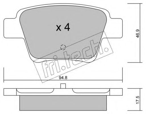 fri.tech. 655.0 Тормозные колодки для PEUGEOT 207 (Пежо 207) fri.tech. 655.0 Тормозные колодки для PEUGEOT 207 (Пежо 207)