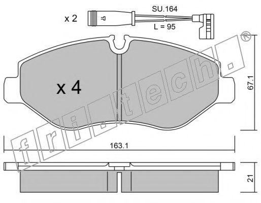 fri.tech. 687.0W Тормозные колодки для MERCEDES-BENZ VITO / MIXTO (Мэрcэдэс-бэнз Вито / миxто) fri.tech. 687.0W Тормозные колодки для MERCEDES-BENZ VITO / MIXTO (Мэрcэдэс-бэнз Вито / миxто)