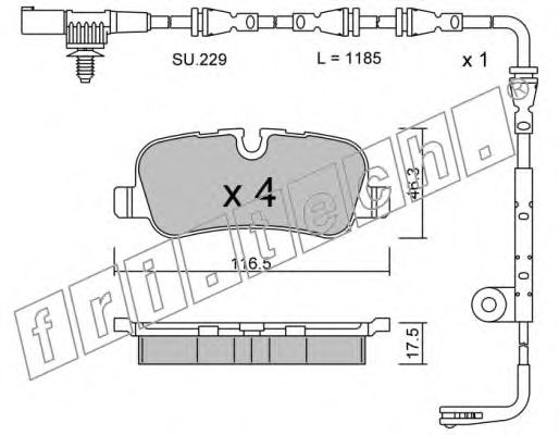 fri.tech. 710.0W Тормозные колодки для LAND ROVER DISCOVERY IV (Ленд ровер/лэнд ровер Дискавери 4) fri.tech. 710.0W Тормозные колодки для LAND ROVER DISCOVERY IV (Ленд ровер/лэнд ровер Дискавери 4)