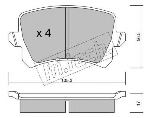 fri.tech. 822.0 Тормозные колодки для VOLKSWAGEN (Фольксваген) fri.tech. 822.0 Тормозные колодки для VOLKSWAGEN (Фольксваген)