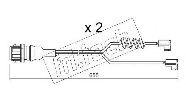 fri.tech. SU.186K Сигнализатор, износ тормозных колодок для RENAULT TRUCKS MIDLUM (Рено трак Мидлум) fri.tech. SU.186K Сигнализатор, износ тормозных колодок для RENAULT TRUCKS MIDLUM (Рено трак Мидлум)