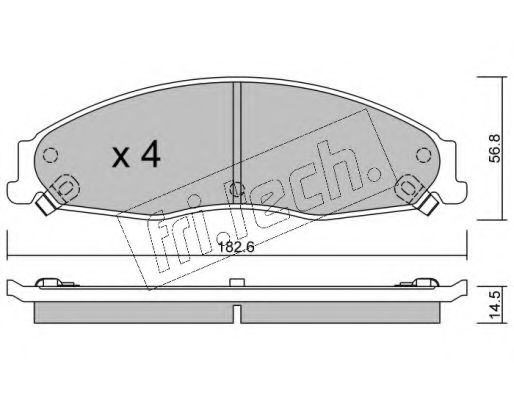 fri.tech. 714.0 Тормозные колодки для CADILLAC STS (Кадилак Сц) fri.tech. 714.0 Тормозные колодки для CADILLAC STS (Кадилак Сц)