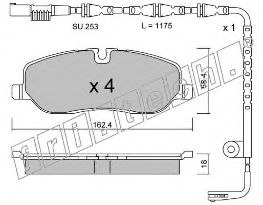 fri.tech. 709.1W Тормозные колодки для LAND ROVER DISCOVERY IV (Ленд ровер/лэнд ровер Дискавери 4) fri.tech. 709.1W Тормозные колодки для LAND ROVER DISCOVERY IV (Ленд ровер/лэнд ровер Дискавери 4)