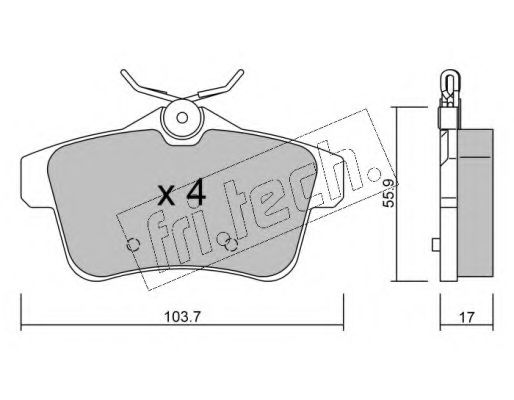 fri.tech. 872.0 Тормозные колодки для CITROËN C4 PICASSO I (CитроËн С4 пикассо 1) fri.tech. 872.0 Тормозные колодки для CITROËN C4 PICASSO I (CитроËн С4 пикассо 1)