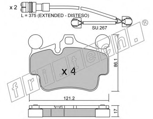 fri.tech. 909.0W Тормозные колодки для PORSCHE CAYMAN (Порше Cаъман) fri.tech. 909.0W Тормозные колодки для PORSCHE CAYMAN (Порше Cаъман)