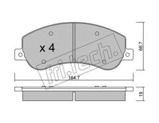 fri.tech. 696.1 Тормозные колодки для VOLKSWAGEN AMAROK (Фольксваген Амарок) fri.tech. 696.1 Тормозные колодки для VOLKSWAGEN AMAROK (Фольксваген Амарок)