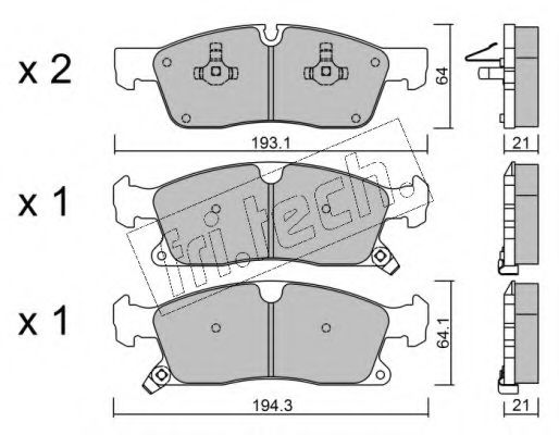 fri.tech. 942.2 Тормозные колодки для JEEP GRAND CHEROKEE IV (Джип Гранд чироки 4) fri.tech. 942.2 Тормозные колодки для JEEP GRAND CHEROKEE IV (Джип Гранд чироки 4)