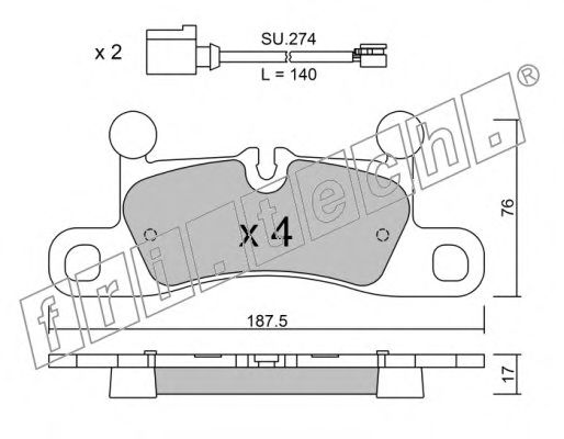 fri.tech. 974.0W Тормозные колодки для PORSCHE (Порше) fri.tech. 974.0W Тормозные колодки для PORSCHE (Порше)