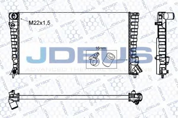 JDEUS RA0070200 Радиатор, охлаждение двигателя для PEUGEOT (Пежо) JDEUS RA0070200 Радиатор, охлаждение двигателя для PEUGEOT (Пежо)