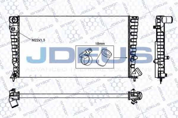 JDEUS RA0070210 Радиатор, охлаждение двигателя для PEUGEOT (Пежо) JDEUS RA0070210 Радиатор, охлаждение двигателя для PEUGEOT (Пежо)
