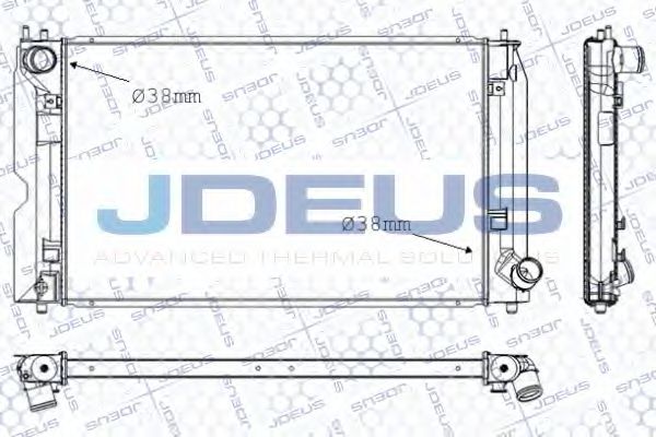 JDEUS RA0280150 Радиатор, охлаждение двигателя 