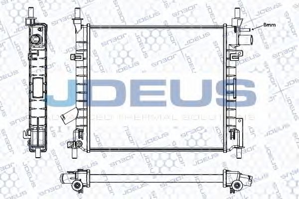 JDEUS RA0121180 Радиатор, охлаждение двигателя 
