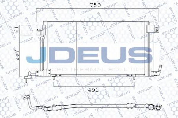 JDEUS 721M20 Конденсатор, кондиционер для PEUGEOT (Пежо) JDEUS 721M20 Конденсатор, кондиционер для PEUGEOT (Пежо)