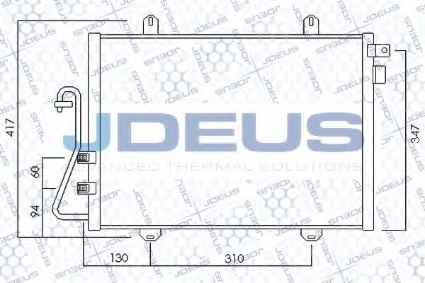 JDEUS 723M65 Конденсатор, кондиционер для RENAULT CLIO I (Рено Cлио и) JDEUS 723M65 Конденсатор, кондиционер для RENAULT CLIO I (Рено Cлио и)