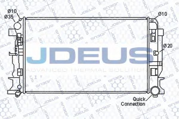 JDEUS 030M54 Радиатор, охлаждение двигателя для VOLKSWAGEN (Фольксваген) JDEUS 030M54 Радиатор, охлаждение двигателя для VOLKSWAGEN (Фольксваген)