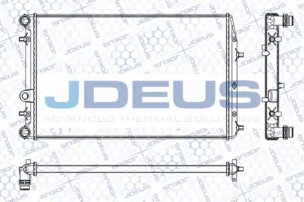 JDEUS RA0250080 Радиатор, охлаждение двигателя 