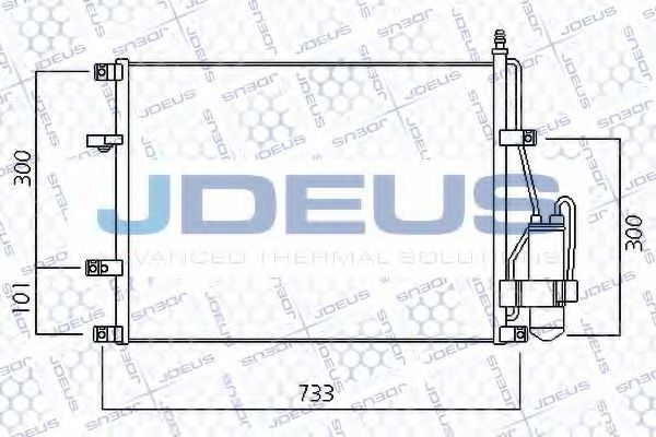 JDEUS 731M10 Конденсатор, кондиционер для VOLVO (Вольво) JDEUS 731M10 Конденсатор, кондиционер для VOLVO (Вольво)