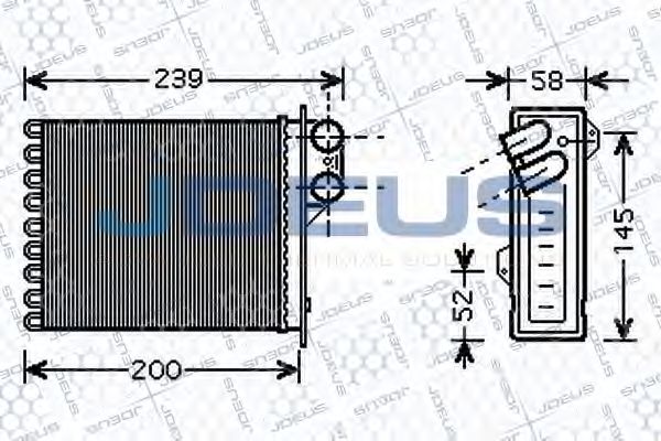 JDEUS 223M40 Теплообменник, отопление салона для DACIA LOGAN (Дача Логан) JDEUS 223M40 Теплообменник, отопление салона для DACIA LOGAN (Дача Логан)