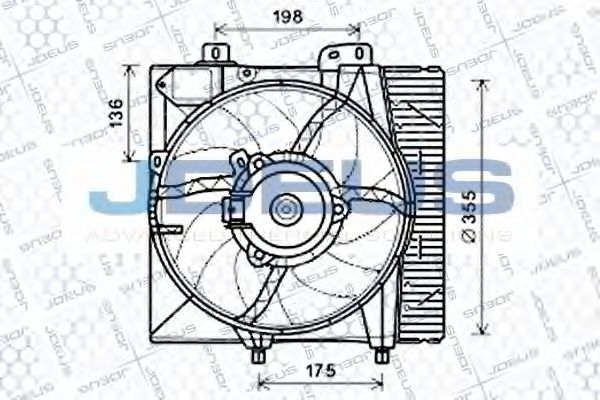JDEUS EV210430 Вентилятор, охлаждение двигателя для PEUGEOT 207 (Пежо 207) JDEUS EV210430 Вентилятор, охлаждение двигателя для PEUGEOT 207 (Пежо 207)