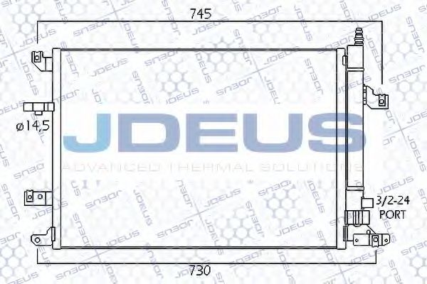 JDEUS 731M17 Конденсатор, кондиционер для VOLVO (Вольво) JDEUS 731M17 Конденсатор, кондиционер для VOLVO (Вольво)