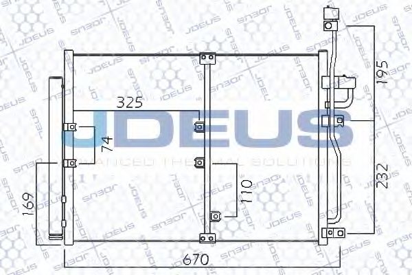 JDEUS 720M70 Конденсатор, кондиционер для CHEVROLET CAPTIVA (Шевроле Каптива) JDEUS 720M70 Конденсатор, кондиционер для CHEVROLET CAPTIVA (Шевроле Каптива)
