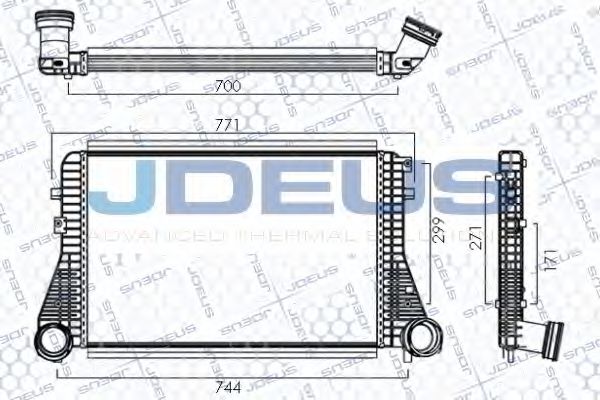 JDEUS 830M06A Интеркулер для SEAT ALTEA (Сеат Алтэа) JDEUS 830M06A Интеркулер для SEAT ALTEA (Сеат Алтэа)