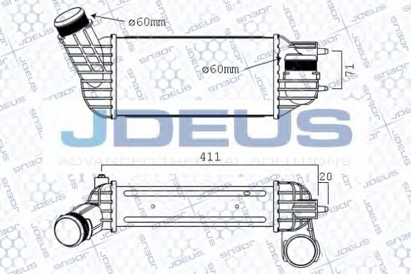 JDEUS 821M40A Интеркулер 