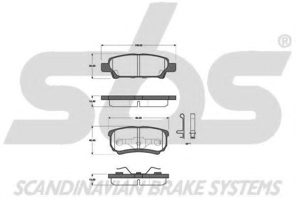 sbs 1501223027 Тормозные колодки для MITSUBISHI LANCER FORTIS (Митсубиши/митсубиси Лансер фортис) sbs 1501223027 Тормозные колодки для MITSUBISHI LANCER FORTIS (Митсубиши/митсубиси Лансер фортис)