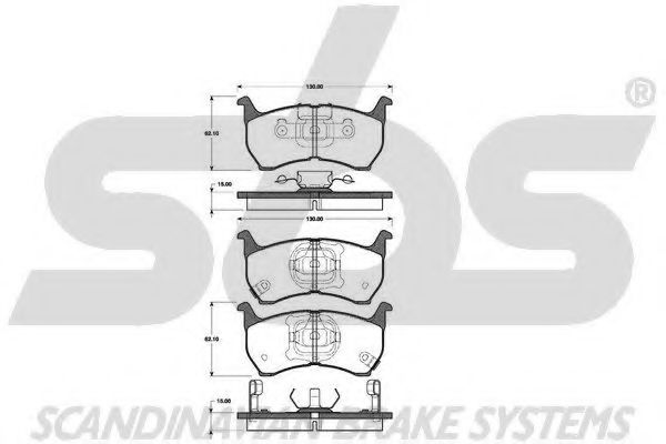 sbs 1501223212 Тормозные колодки для MAZDA 626 II (Мазда 626 2) sbs 1501223212 Тормозные колодки для MAZDA 626 II (Мазда 626 2)