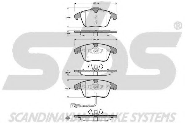 sbs 1501224795 Тормозные колодки для VOLKSWAGEN (Фольксваген) sbs 1501224795 Тормозные колодки для VOLKSWAGEN (Фольксваген)