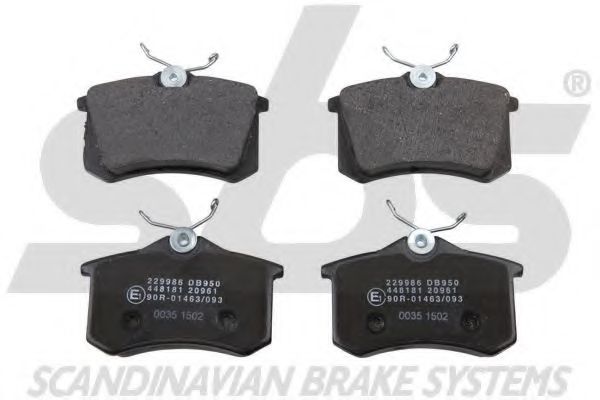 sbs 1501229986 Тормозные колодки для VOLKSWAGEN (Фольксваген) sbs 1501229986 Тормозные колодки для VOLKSWAGEN (Фольксваген)
