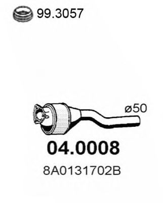 ASSO 04.0008 Катализатор для AUDI 90 (Ауди 90) ASSO 04.0008 Катализатор для AUDI 90 (Ауди 90)