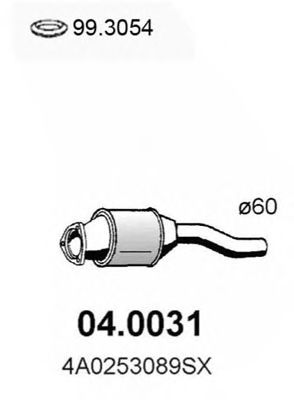 ASSO 04.0031 Катализатор для AUDI 100 (Ауди 100) ASSO 04.0031 Катализатор для AUDI 100 (Ауди 100)