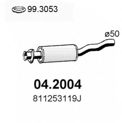 ASSO 04.2004 Предглушитель выхлопных газов для AUDI 80 (Ауди 80) ASSO 04.2004 Предглушитель выхлопных газов для AUDI 80 (Ауди 80)