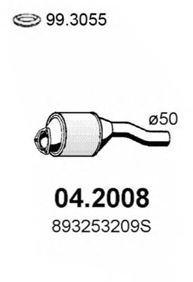 ASSO 04.2008 Предглушитель выхлопных газов для AUDI 90 (Ауди 90) ASSO 04.2008 Предглушитель выхлопных газов для AUDI 90 (Ауди 90)